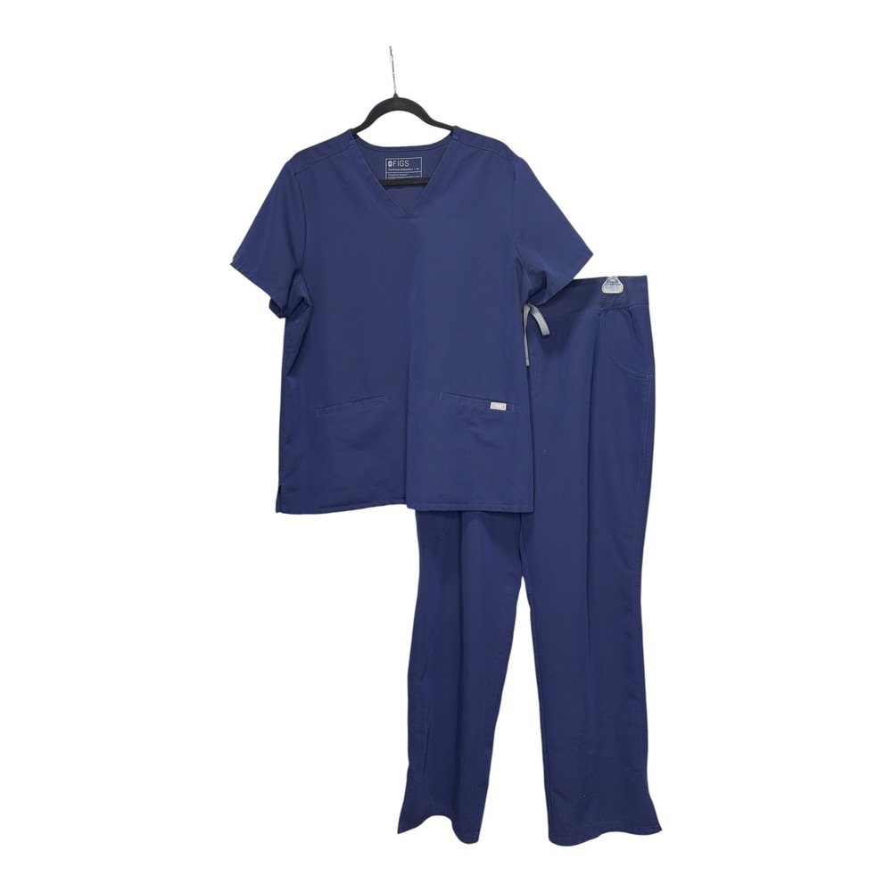 Figs Technical Collection XL Navy Blue Scrub Set Casma Top Kade Cargo Pants Mens